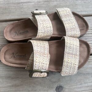 Natural Reflections Women's Sandals - Tan and Brown size 8